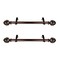 Hermosa Home Decorative Cassidy 1" Diameter Side Curtain Rod 12-20" Long (Set of 2) - Bronze